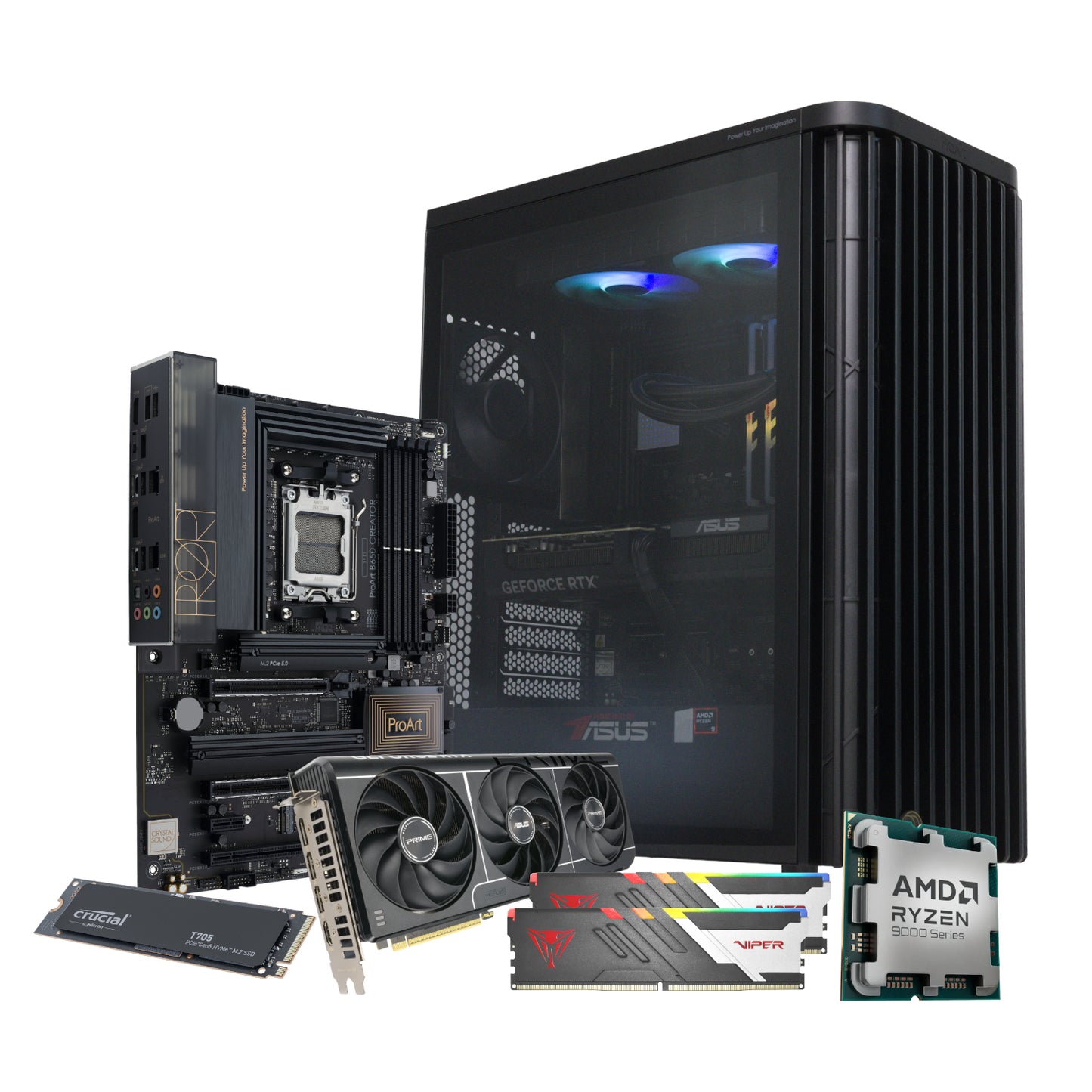 PCBuilder Ryzen 9 9900X Michelangelo Windows 11 PC