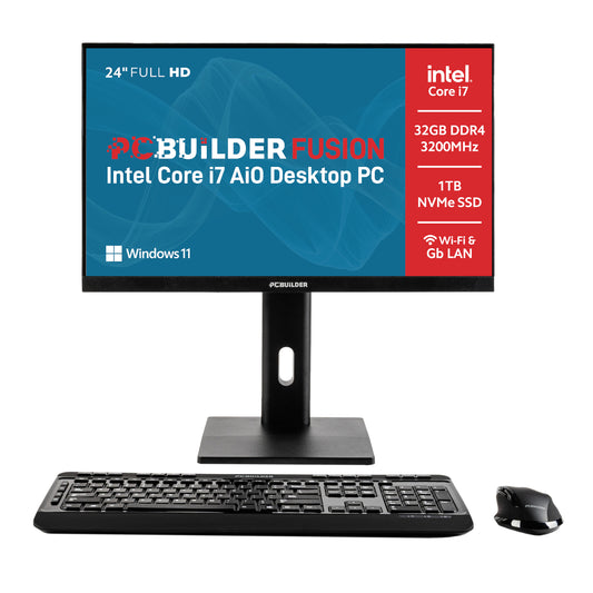 PCBuilder Fusion AIO 24" i7 14th Gen 32G 1TB Win 11 home