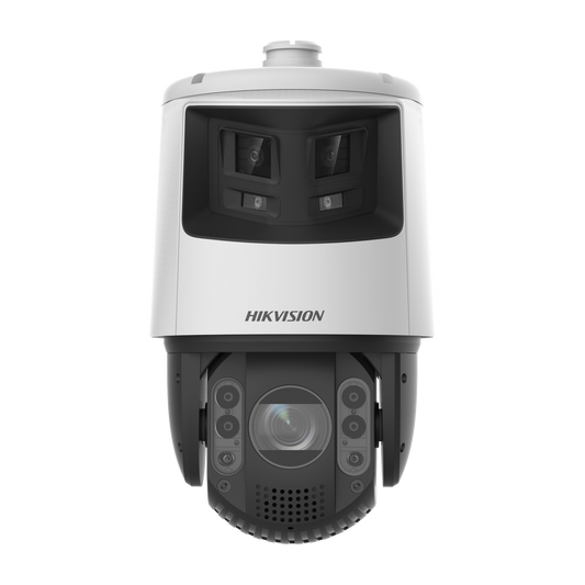 Hikvision TandemVu 4MP PTZ 25x optical zoom 6MP panoramic channel 200m IR Smart tracking  strobe-light & siren 24VAC/Hi-POE