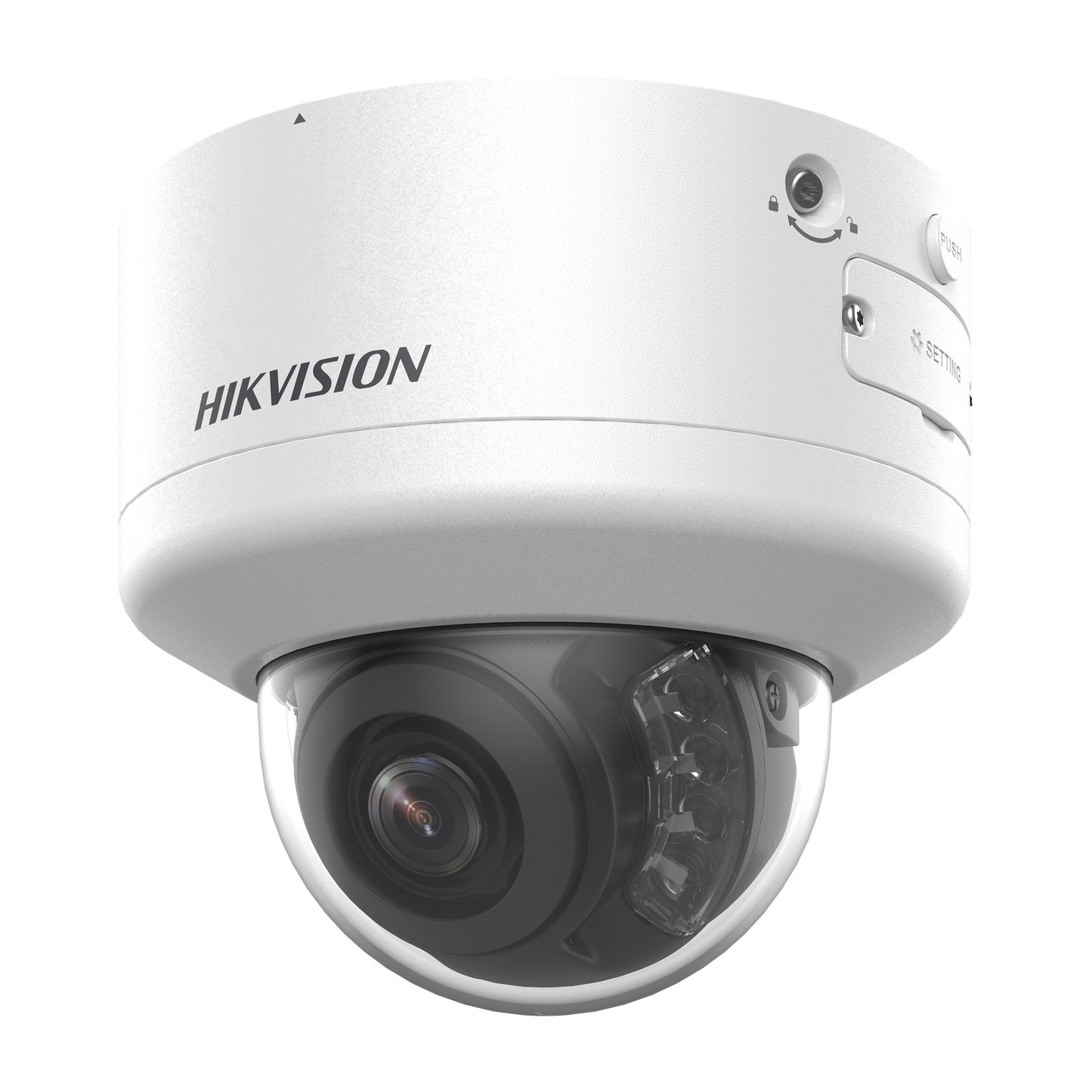 Hikvision AcuSense 4MP dome 2.7-13.5mm lens 40m IR 120dB WDR alarm I/O 12VDC/POE
