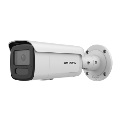Hikvision AcuSense 4MP bullet 4mm lens 60m IR 120dB WDR F1.0 lens arrayed microphones built-in strobe-light & siren 12VDC/POE