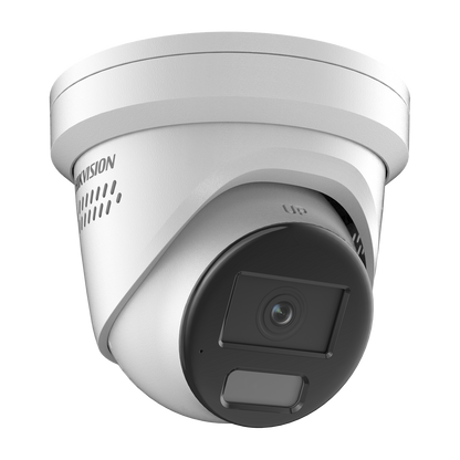 Hikvision AcuSense 4MP dome 2.8mm lens  40m hybrid-light 120dB WDR strobe & siren alarm & audio I/O 12VDC/POE