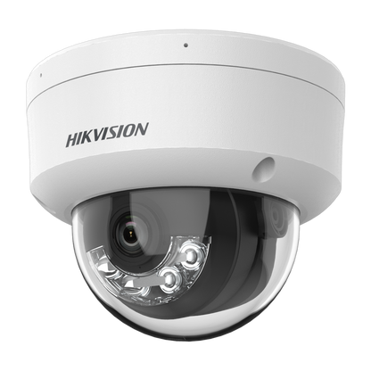 Hikvision AcuSense 4MP dome 2.8mm lens  40m hybrid-light 120dB WDR alarm & audio I/O 12VDC/POE