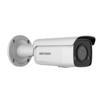 Hikvision AcuSense 4MP bullet  6mm lens 60m IR 120dB WDR microphone 1 audio/ 1 alarm I/O  built-in strobe-light & siren 12VDC/POE