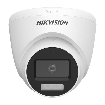Hikvision Turbo HD 5MP turret  2.8mm lens 40m hybrid IR/ 20M white light microphone  12VDC