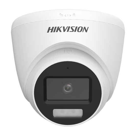 Hikvision Turbo HD 5MP turret  2.8mm lens 40m hybrid IR/ 20M white light microphone  12VDC