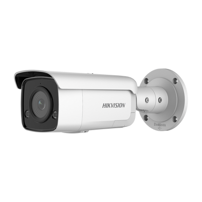 Hikvision AcuSense 4MP bullet  6mm lens 60m IR 120dB WDR microphone 1 audio/ 1 alarm I/O  built-in strobe-light & siren 12VDC/POE