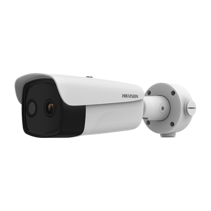 Hikvision Bi-spectrum thermal bullet 15mm thermal + 4MP 6mm optical 50m IR Fire detection VCA  12VDC/24VAC/POE