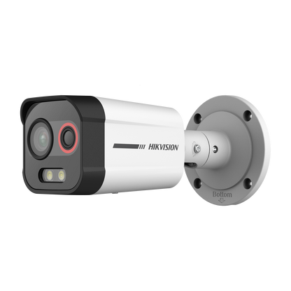 Hikvision Heatpro Bi-spectrum bullet 2mm thermal lens  6mm optical lens  up to 30m IR AcuSense VCA 12VDC/POE