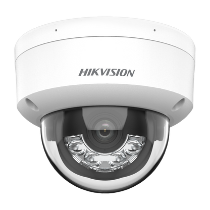 Hikvision AcuSense 4MP dome 2.8mm lens  40m hybrid-light 120dB WDR alarm & audio I/O 12VDC/POE