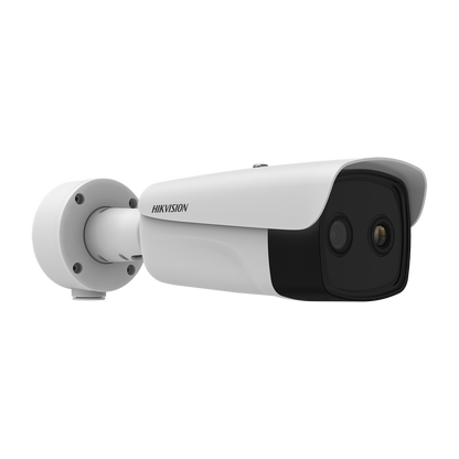 Hikvision Bi-spectrum thermal bullet 15mm thermal + 4MP 6mm optical 50m IR Fire detection VCA  12VDC/24VAC/POE