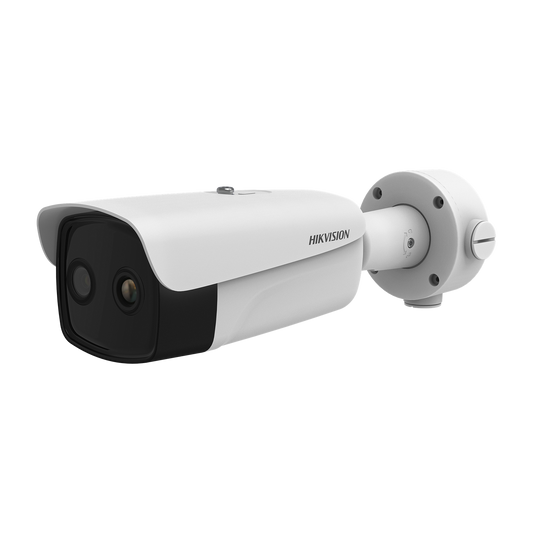 Hikvision Bi-spectrum thermal bullet 15mm thermal + 4MP 6mm optical 50m IR Fire detection VCA  12VDC/24VAC/POE