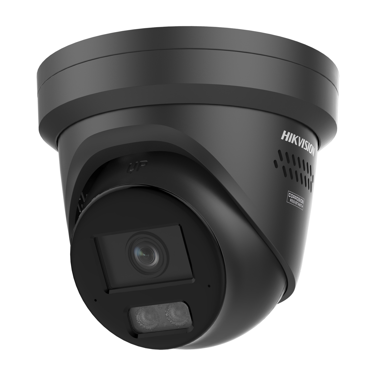 Hikvision ColorVu 8MP turret, 2.8mm lens, 30m hybrid-light, 130dB WDR, array microphone, strobe-light & siren, 12VDC/POE