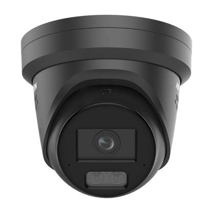 Hikvision ColorVu 8MP turret, 2.8mm lens, 30m hybrid-light, 130dB WDR, array microphone, strobe-light & siren, 12VDC/POE