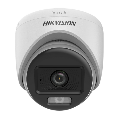 Hikvision Hybrid Eco-ColorVu 2MP plastic turret  2.8mm lens 20m IR/20m white light  12VDC