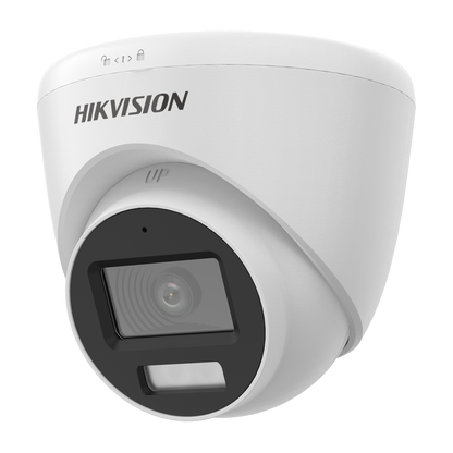 Hikvision Turbo HD 5MP turret  2.8mm lens 40m hybrid IR/ 20M white light microphone  12VDC