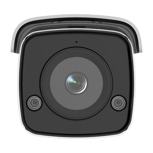 Hikvision AcuSense 4MP bullet  6mm lens 60m IR 120dB WDR microphone 1 audio/ 1 alarm I/O  built-in strobe-light & siren 12VDC/POE