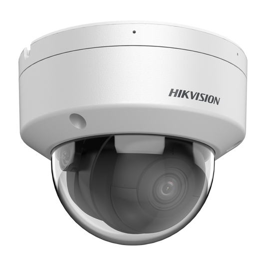 Hikvision AcuSense 8MP dome F1.0 2.8mm lens30m IR  120dB WDR microphone 1 audio/ 1 alarm I/O 12VDC/POE
