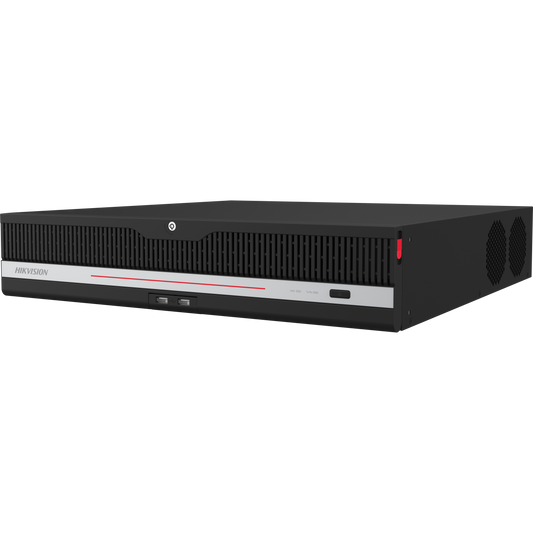 Hikvision DeepinMind Facial Recognition 32ch NVR 8 SATA 16TB up to 12MP recording POS & IOT overlay 16/8 alarm IO