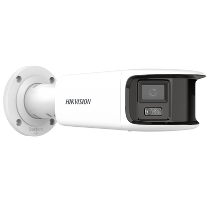Hikvision ColorVu 8MP bullet  4mm lens   40m illumination  130dB WDR   microphone  1 audio/ 1 alarm I/O  built-in strobe-light & siren 12VDC/POE